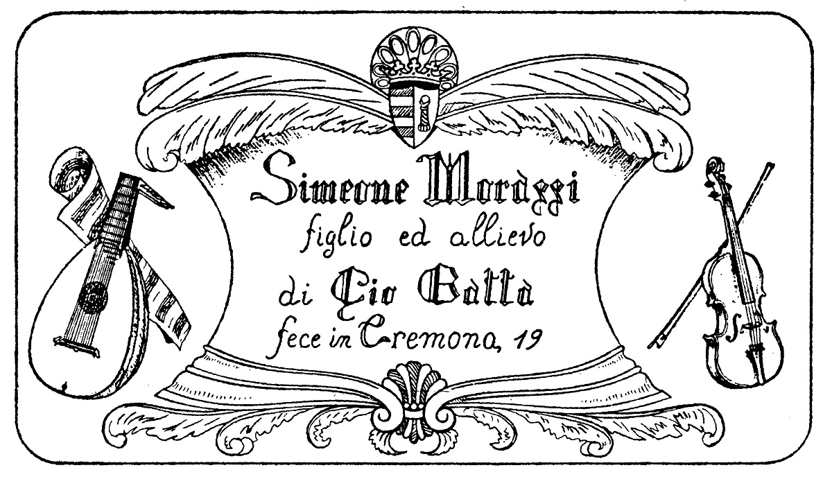 Simeone Morassi's label.