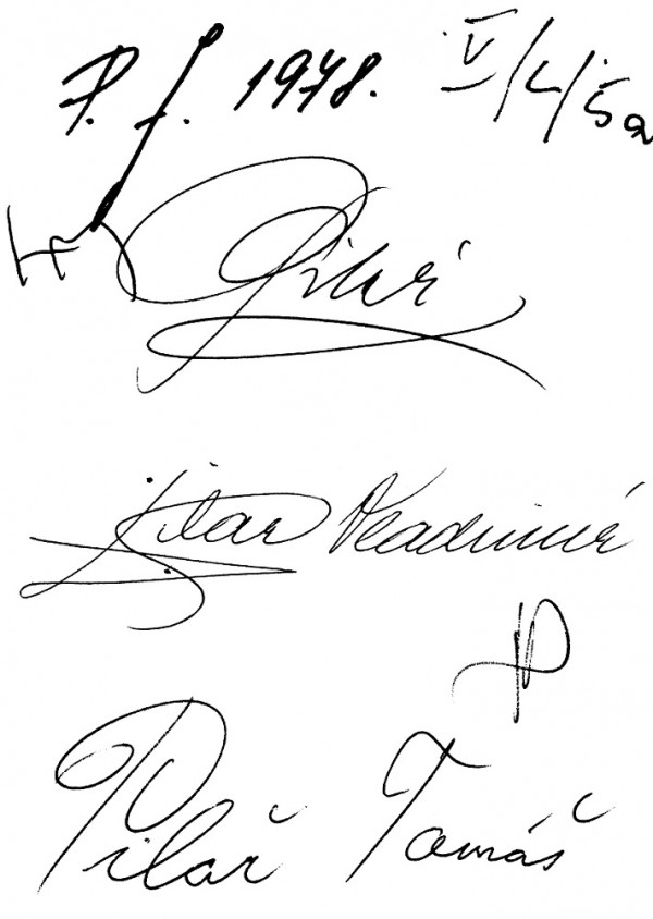 Autografy lutniczego rodu Pilarów: Karela, Vladimira i Tomasa, ściśle związanego z historią poznańskich konkursów.