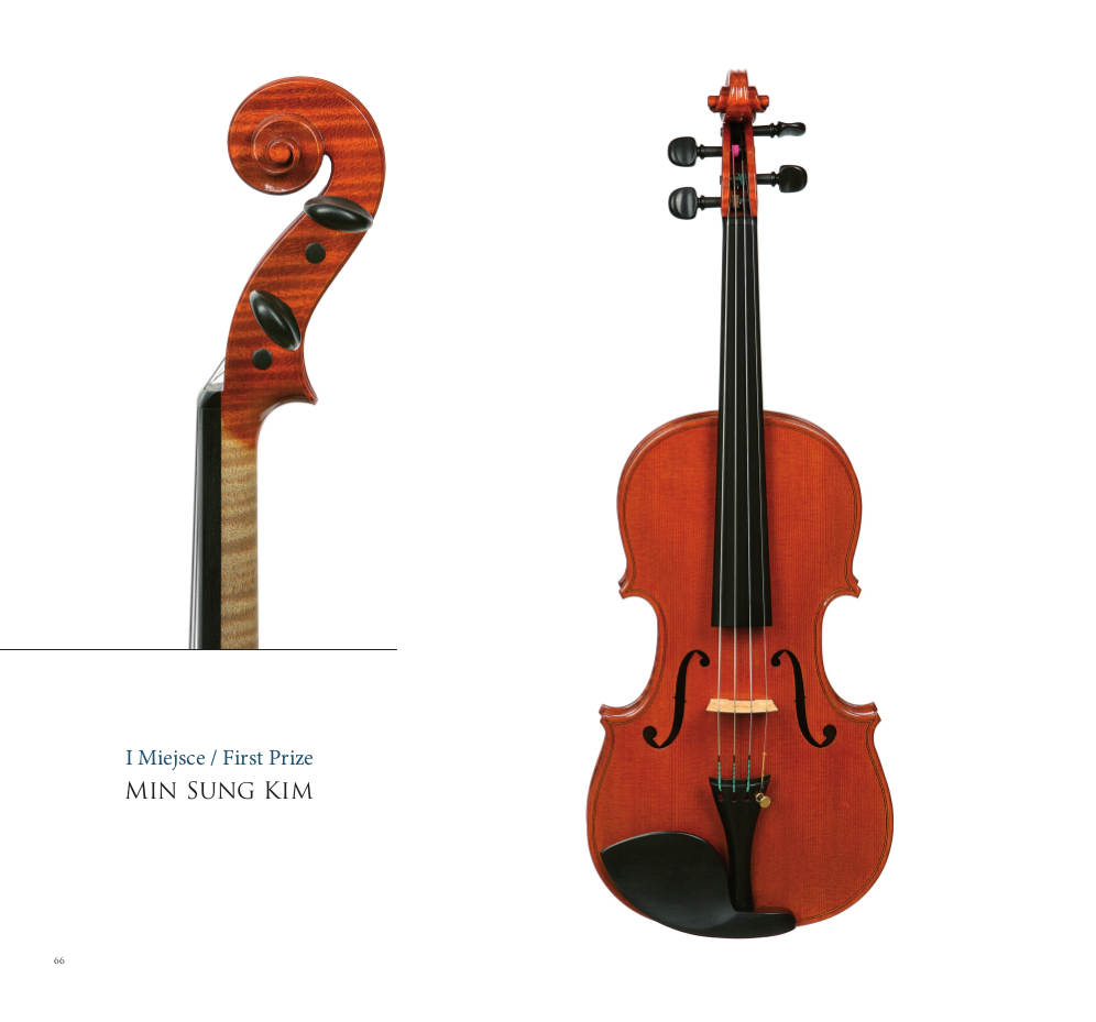 Min Sung Kim, violin ‘Hangang’, 1st Prize – 12th International H. Wieniawski Violin Making Competition (2011)