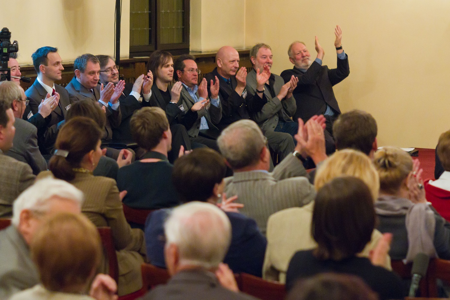 Jury members. From right: Chairman Roger Hargrave, Joseph Grubaugh, Roland Baumgartner, Primo Pistoni, Dima Tkachenko, Roman Lasocki, Wojciech Łukasz, Norbert Kijanka, Patrick Robin.