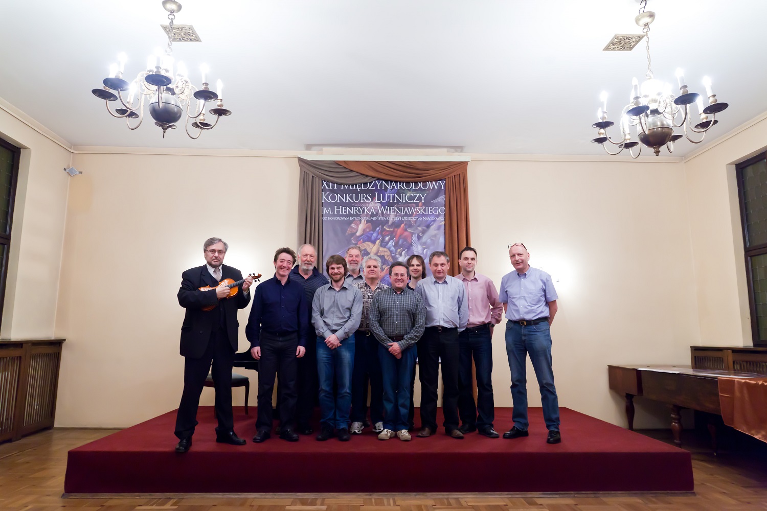 Jury members. From left: Roman Lasocki, Patrick Robin, Roger Hargrave, Jan Spidlen, Joseph Grubaugh, Herbert Greenberg, Primo Pistoni, Dima Tkachenko, Wojciech Łukasz, Norbert Kijanka and Roland Baumgartner.