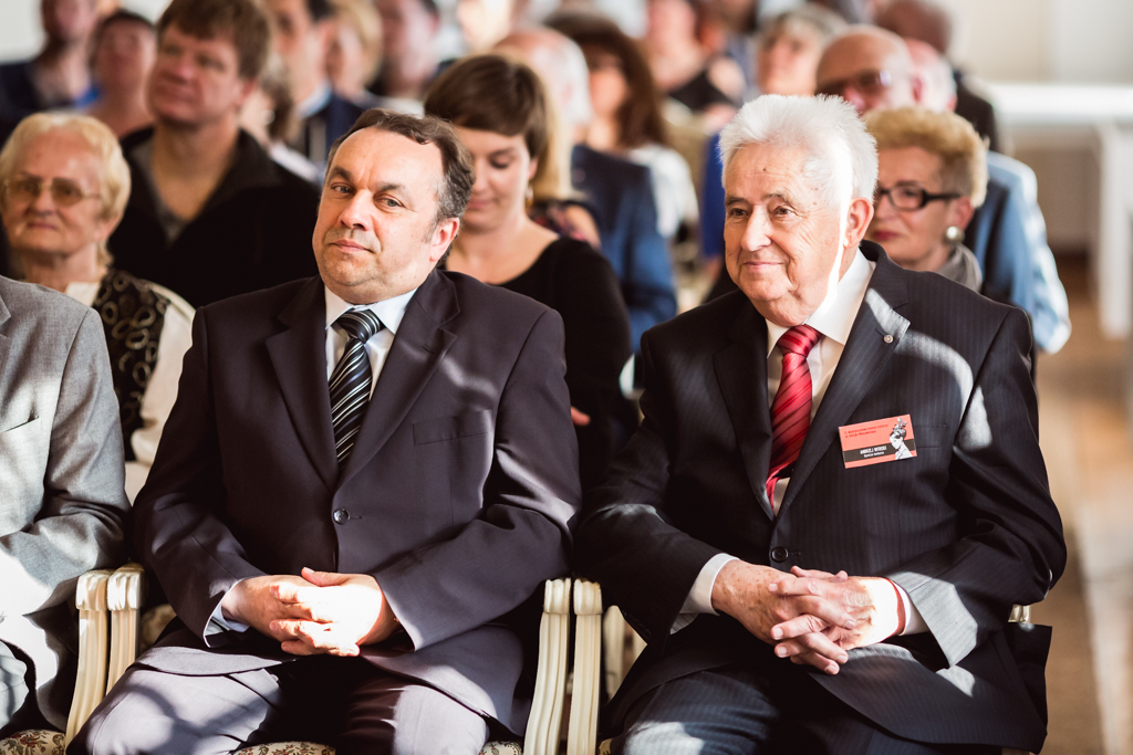 Bartosz Bryła, Andrzej Wituski. Ceremonia wręczenia nagród, Sala Biała Urzędu Miasta Poznania (14.05.2016)