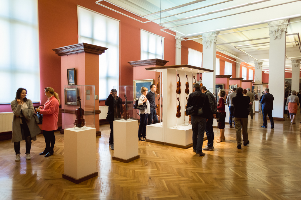 Opening of the  exhibition of competition instruments. Spanish Hall of the National Museum in Poznań.