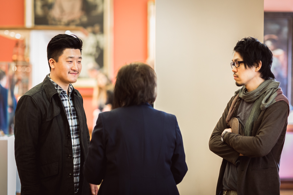 Ji Hwan Park - 1st and 2nd Prize Winner (left). Opening of the  exhibition of competition instruments. Spanish Hall of the National Museum in Poznań.