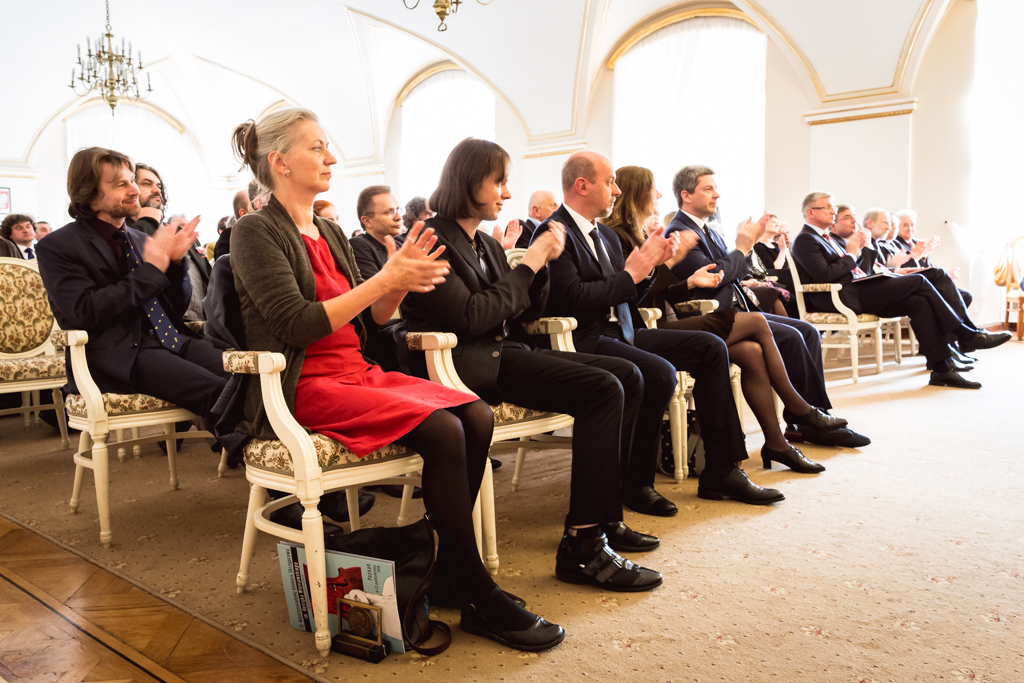 Członkowie Jury. Ceremonia wręczenia nagród, Sala Biała Urzędu Miasta Poznania (14.05.2016)