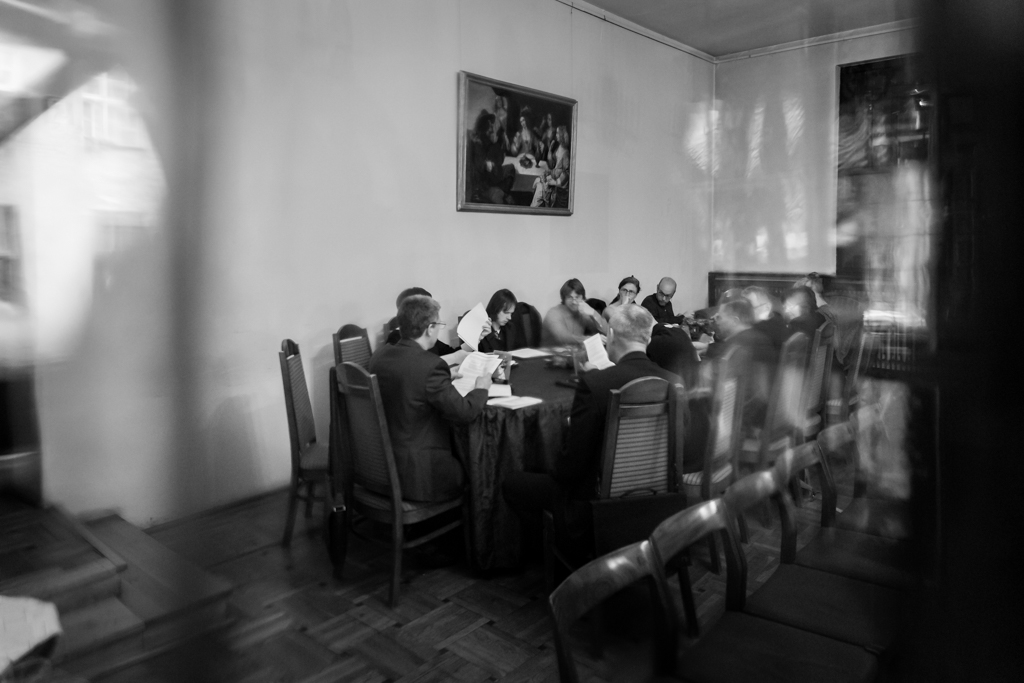 Pierwsze posiedzenie Jury w Sali im. M. Groblicza, Muzeum Instrumentów Muzycznych w Poznaniu (08.05.2016)