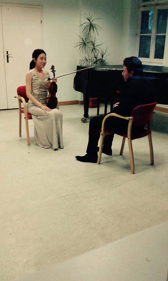 Jung Min Choi (Korea Płd.), Maxim Vengerov - przewodniczący Jury.