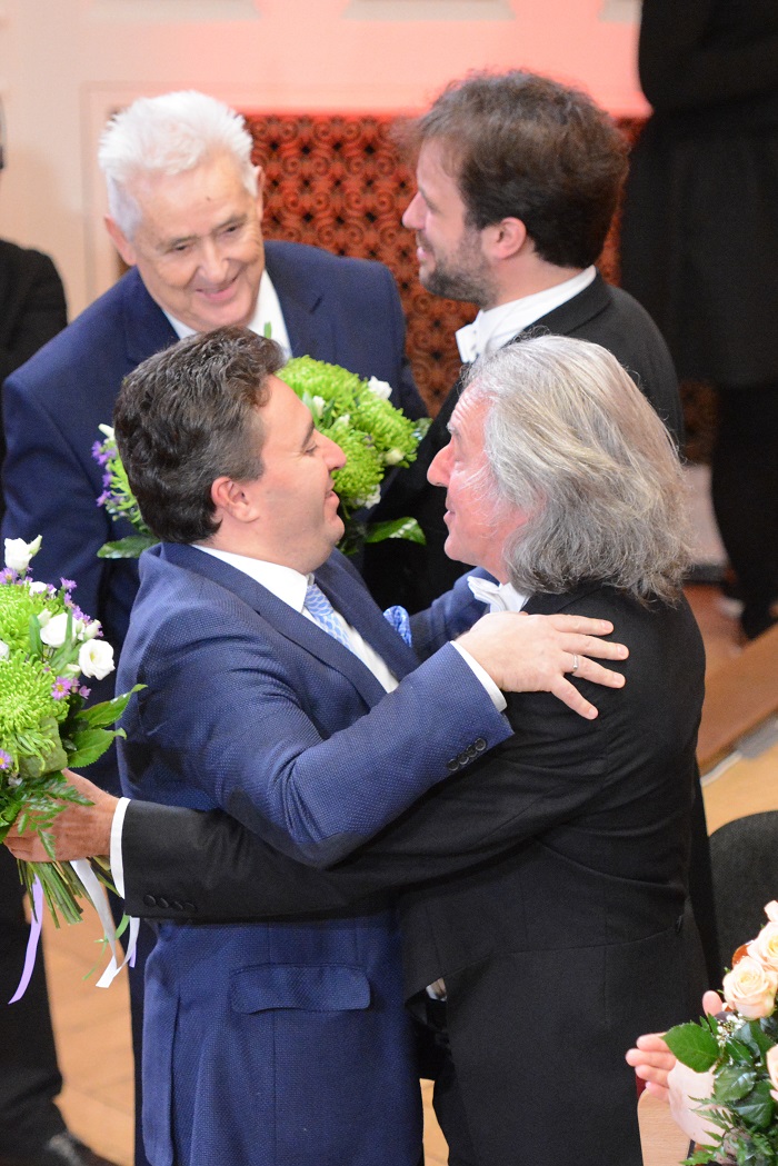 Gala. Andrzej Wituski, Łukasz Borowicz, Maxim Vengerov, Marek Pijarowski. Fot. T. Boniecki